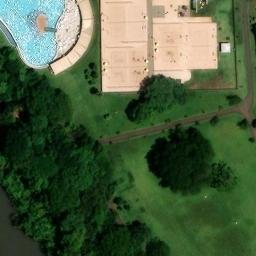 Sand Volleyball Court in Uberlândia, MG — aerial view