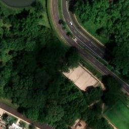 Sand Volleyball Court in Uberlândia, MG — aerial view