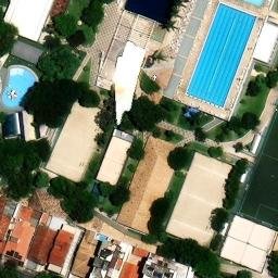 Sand Volleyball Court — aerial view