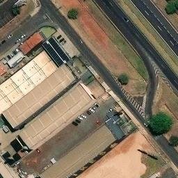 Sand Volleyball Court in São José do Rio Preto, SP — aerial view
