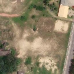 Sand Volleyball Court in São João da Barra, RJ — aerial view