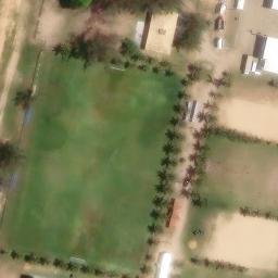 Sand Volleyball Court in Atafona, RJ — aerial view