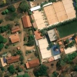 Sand Volleyball Court in Araraquara, SP — aerial view