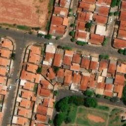 Sand Volleyball Court in Cafelândia, SP — aerial view