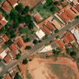 Sand Volleyball Court in Cafelândia, SP — aerial view