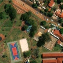 Sand Volleyball Court in Dourados, MS — aerial view