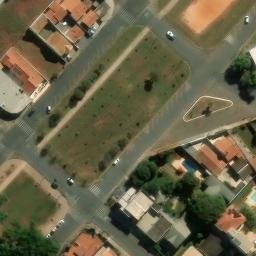 Sand Volleyball Court in Artur Nogueira, SP — aerial view