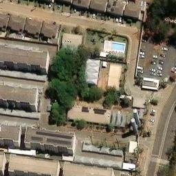 Sand Volleyball Court in Americana, SP — aerial view