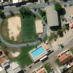 Sand Volleyball Court in Queimados, RJ — aerial view