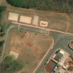 Sand Volleyball Court in Santa Bárbara d'Oeste, SP — aerial view