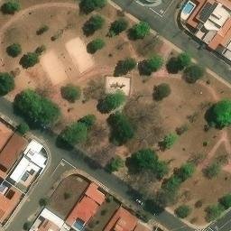 Sand Volleyball Court in Santa Bárbara d'Oeste, SP — aerial view