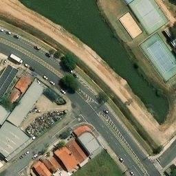 Sand Volleyball Court in Valinhos, SP — aerial view