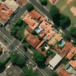 Sand Volleyball Court in Ourinhos, SP — aerial view