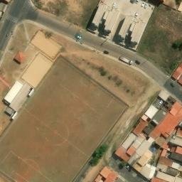 Quadra de volei de praia — aerial view