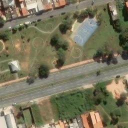 Sand Volleyball Court in Sorocaba, SP — aerial view