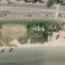 Sand Volleyball Court in Caraguatatuba, SP — aerial view