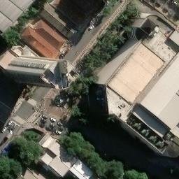 Sand Volleyball Court in Santos, SP — aerial view