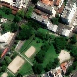 Sand Volleyball Court in Curitiba, PR — aerial view
