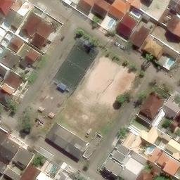 Sand Volleyball Court in Pontal do Paraná, PR — aerial view
