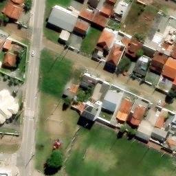 Sand Volleyball Court in Balneário Barra do Sul, SC — aerial view