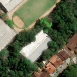 Sand Volleyball Court in Blumenau, SC — aerial view
