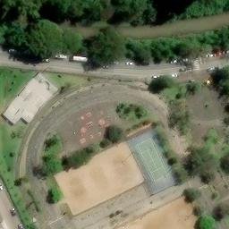 Sand Volleyball Court in Blumenau, SC — aerial view
