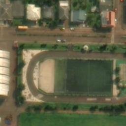 Sand Volleyball Court in São João do Oeste, SC — aerial view