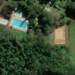 Sand Volleyball Court in Mondaí, SC — aerial view