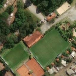 Sand Volleyball Court in Itapema, SC — aerial view