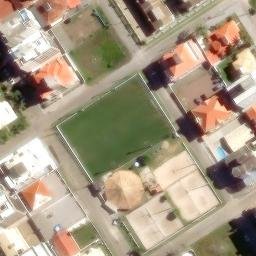 Sand Volleyball Court in Governador Celso Ramos, SC — aerial view