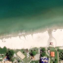 Sand Volleyball Court in Florianópolis, SC — aerial view