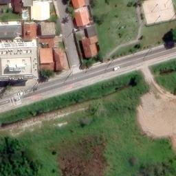 Sand Volleyball Court in Florianópolis, SC — aerial view