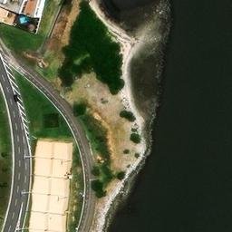 Sand Volleyball Court in Florianópolis, SC — aerial view