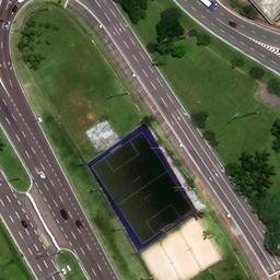 Sand Volleyball Court in Florianópolis, SC — aerial view