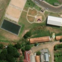 Sand Volleyball Court in Lages, SC — aerial view