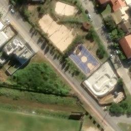 Sand Volleyball Court in Garopaba, SC — aerial view
