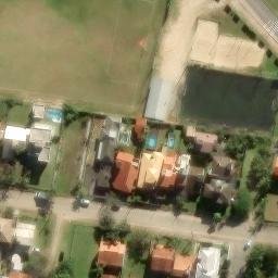 Sand Volleyball Court in Garopaba, SC — aerial view