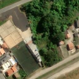 Sand Volleyball Court in Capivari de Baixo, SC — aerial view