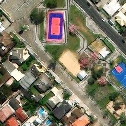 Sand Volleyball Court in Araranguá, SC — aerial view