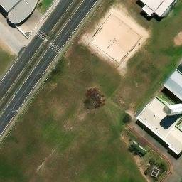 Sand Volleyball Court in Araranguá, SC — aerial view