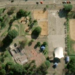 Sand Volleyball Court in Uruguaiana, RS — aerial view