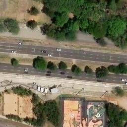 Sand Volleyball Court in Porto Alegre, RS — aerial view