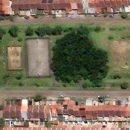 Sand Volleyball Court in Porto Alegre, RS — aerial view