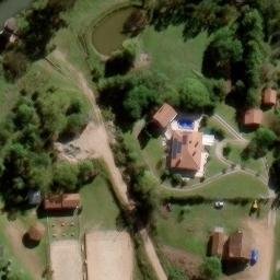 Sand Volleyball Court in Piratini, RS — aerial view