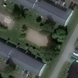 Sand Volleyball Court — aerial view