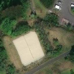 Sand Volleyball Court — aerial view