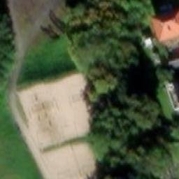 Sand Volleyball Court — aerial view