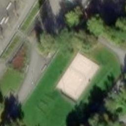 Sand Volleyball Court — aerial view