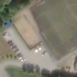 Sand Volleyball Court — aerial view