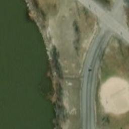 Sand Volleyball Court — aerial view